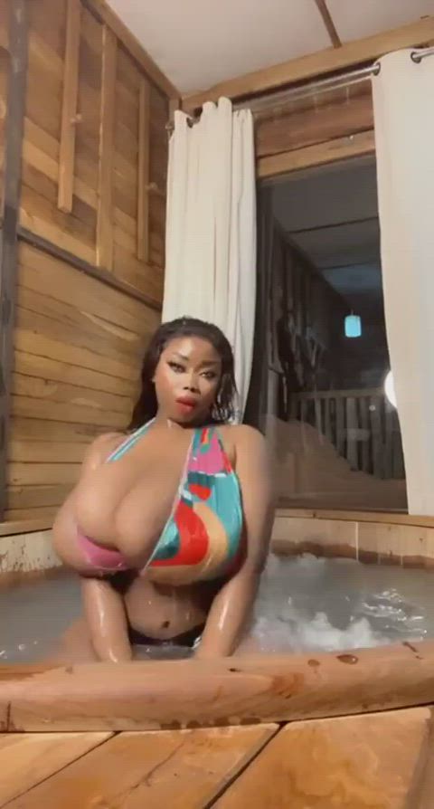 big tits bouncing tits ebony gif