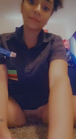 Booty Latina MILF Pussy Toy gif