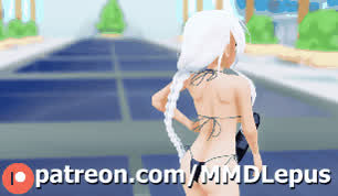 Anime Big Dick Big Tits Dancing Futanari Hentai Micro Bikini NSFW Outdoor gif
