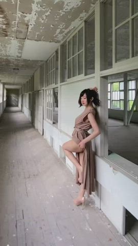 Asian Cute Korean Legs Model gif