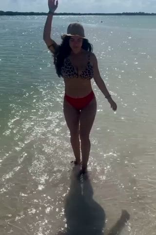 big tits bikini latina thick gif