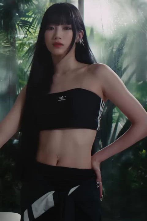 abs armpits asian dancing japanese long hair pale kpop gif