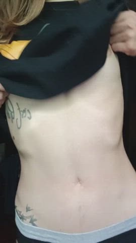 amateur petite small tits gif