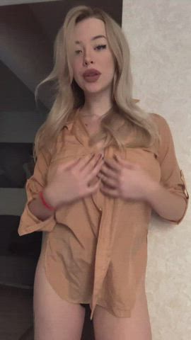 blonde boobs strip legal-teens gif