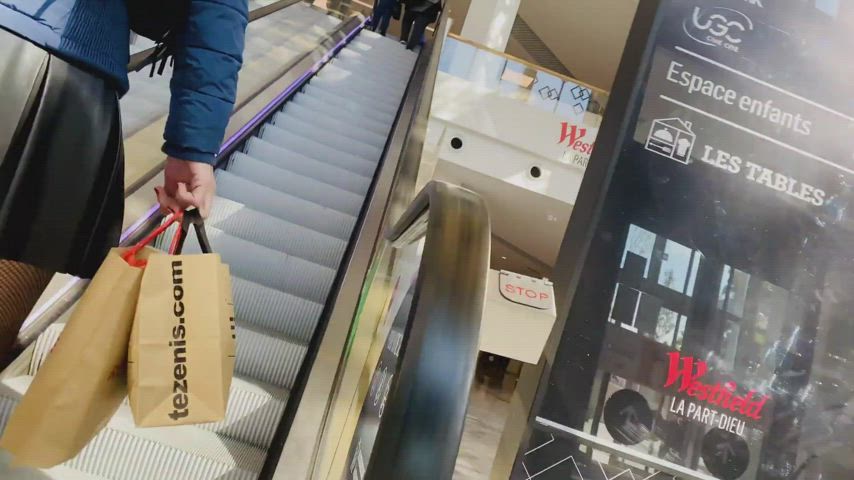 No panties on the escalator
