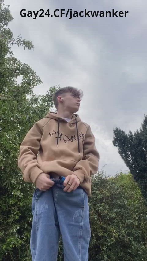 big dick outdoor public teen gif