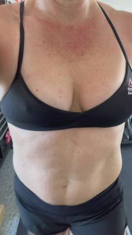 fitness flashing tits gif