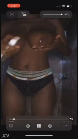 Beautiful Oiled Ebony Tits