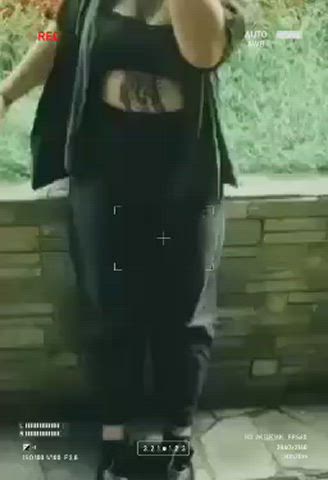 flashing girlfriend public gif