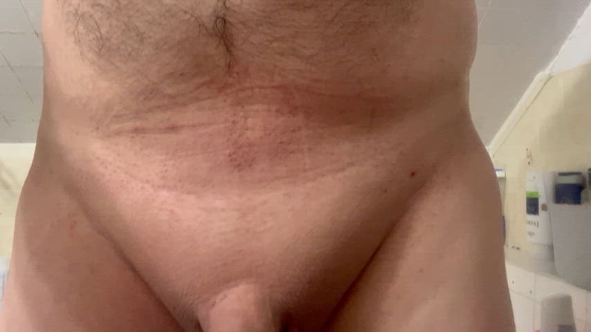 cut cock shaved solo real-cock gif