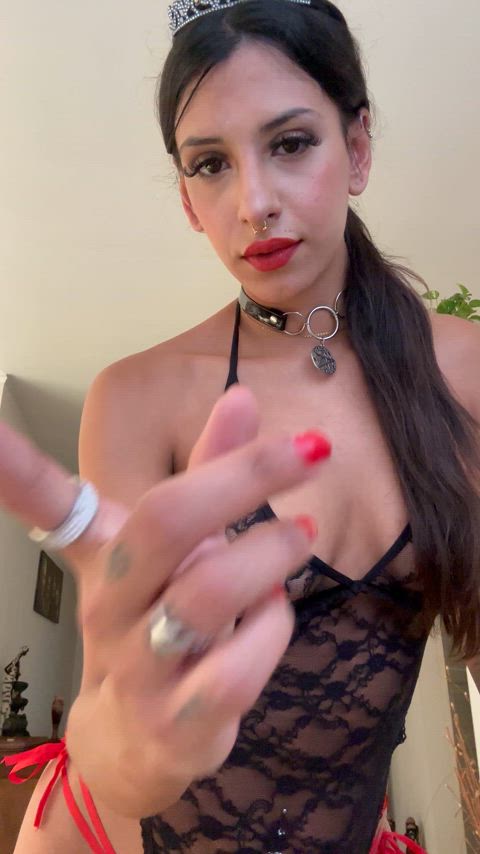 dominatrix domme femdom sissy sissy slut trainer training gif