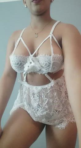 Big Tits CamSoda Chaturbate Curvy Ebony Lingerie Sensual Shaved Pussy Thick gif