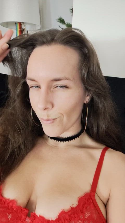 brunette camgirl streamate cam-girls sexy-lingerie shortstack solo gif