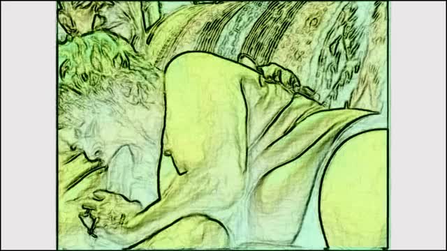HOT GREEN AND BLUE INVERT COCK SUCK