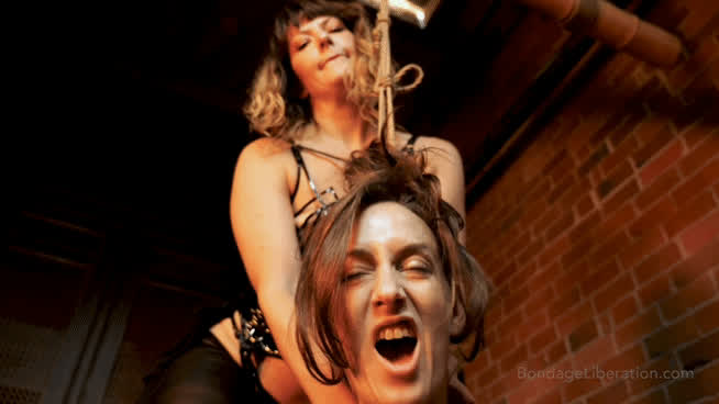 hair pulling rope play ropes shibari gif