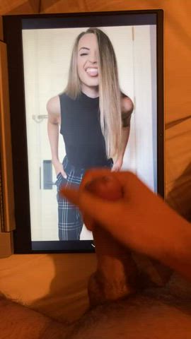 blonde cum cumshot solo tribute gif