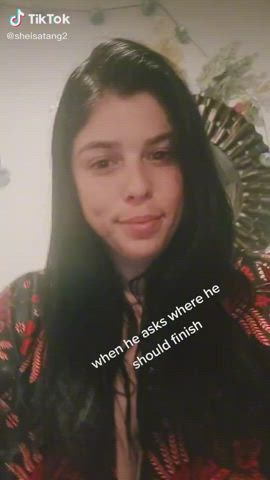 Cum In Mouth Eye Contact Facial Tease TikTok Tongue Fetish gif