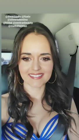 Celebrity Cleavage Natural Tits gif
