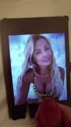 Blonde Cum Cum On Tits Cumshot Masturbating Tribute gif