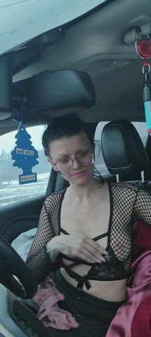 anal anime ass butt plug glass toy glasses nsfw nerd public gif