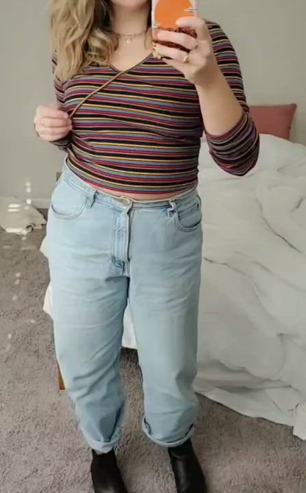 Bra Clothed Flashing Lingerie gif