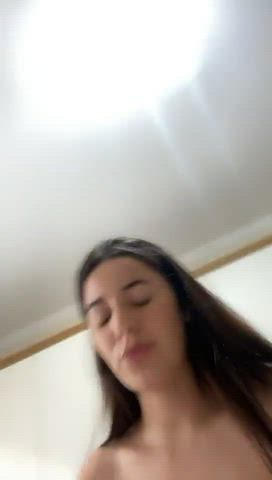 amateur big tits brunette latina onlyfans striptease gif