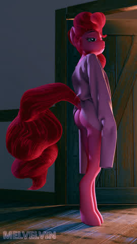 cartoon clothed pink sfm small tits striptease tease teasing gif