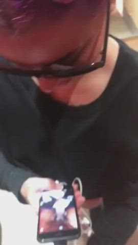 bbc blowjob selfie gif