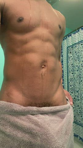 Just out the shower with a softy? body looking good ?