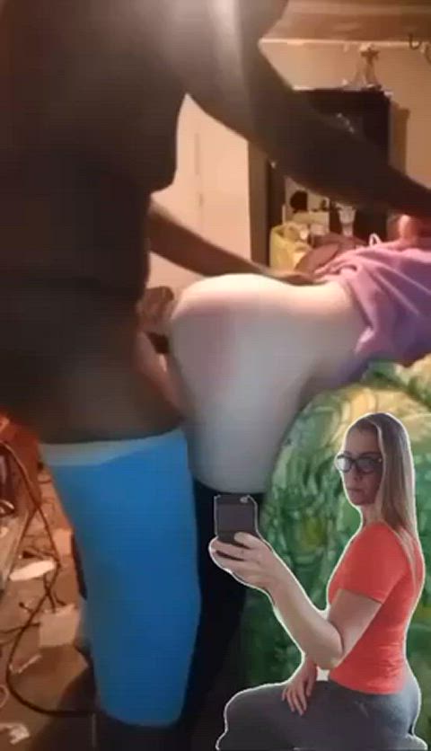 amateur bbc blonde cute doggystyle homemade hotwife interracial sex gif