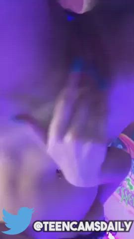 18 Years Old Amateur Fingering OnlyFans Teen TikTok gif
