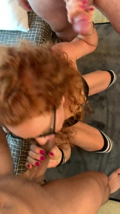 Can you tell u/PastelCorners79 enjoyed sucking our cocks? ?She took two big loads