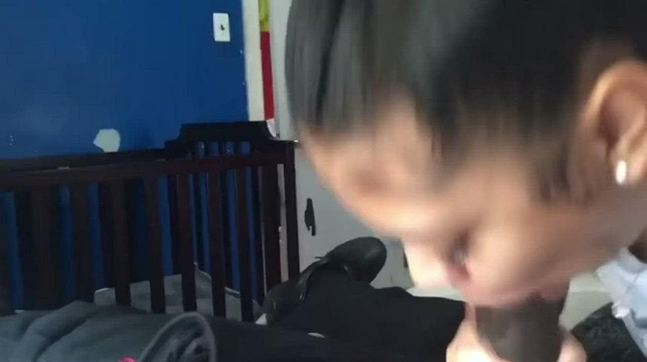 Blowjob Cum In Mouth Interracial Latina Licking Milking gif