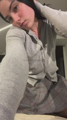 boobs brunette teen upskirt gif