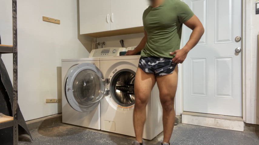 After working out, gym clothes go straight in the wash