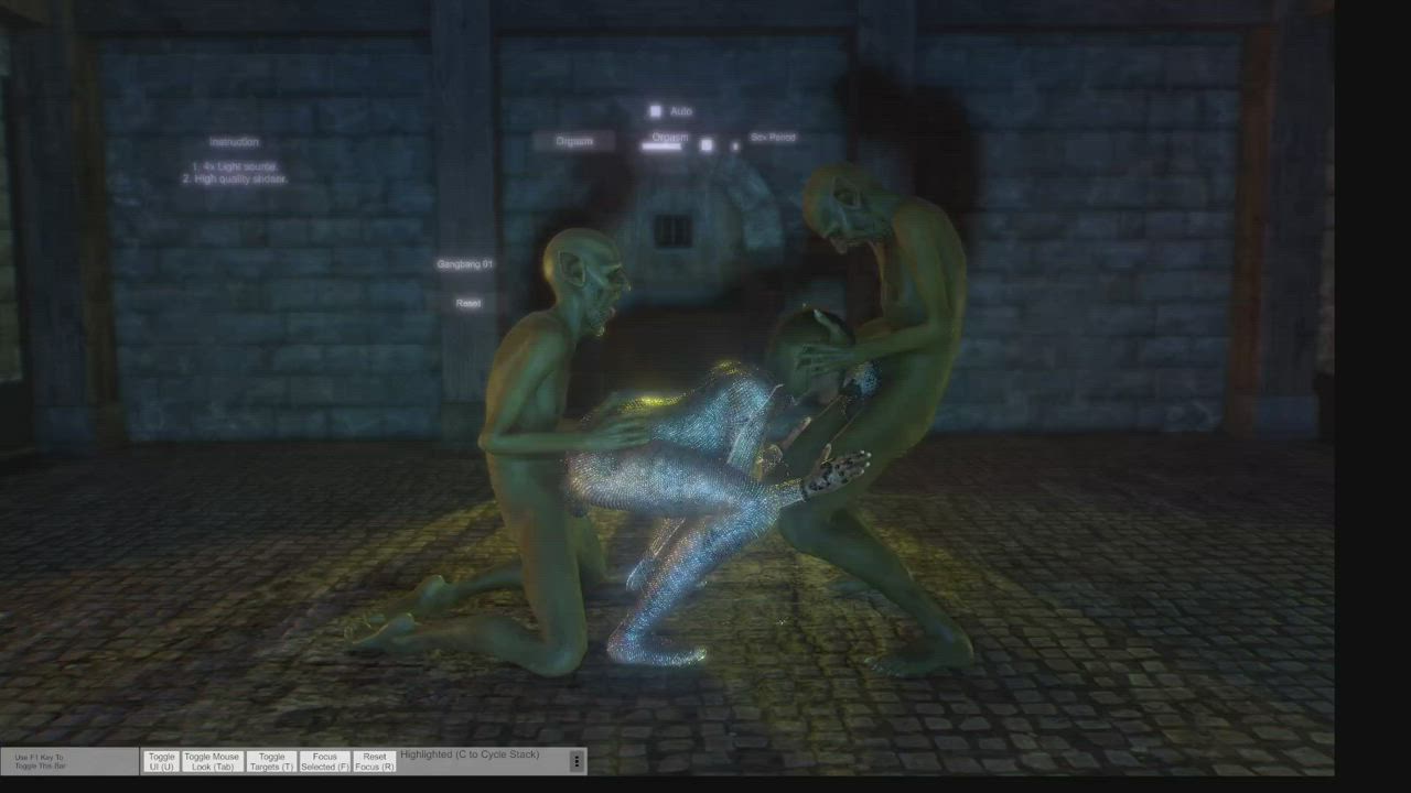3D Female Gangbang gif