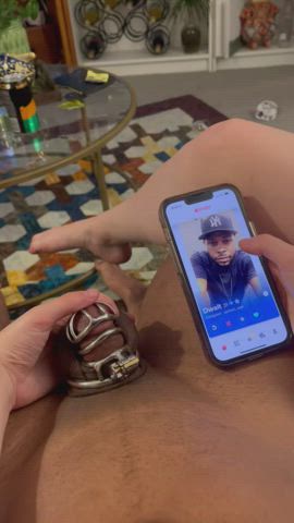 Making sure my cuck knows his place, while I seach for real men’s cock on Tinder