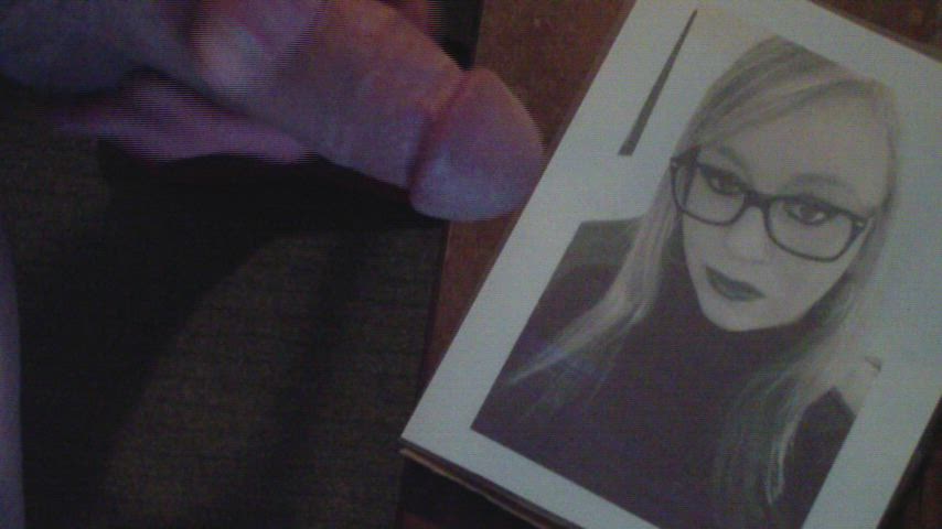 blonde facial glasses tribute gif