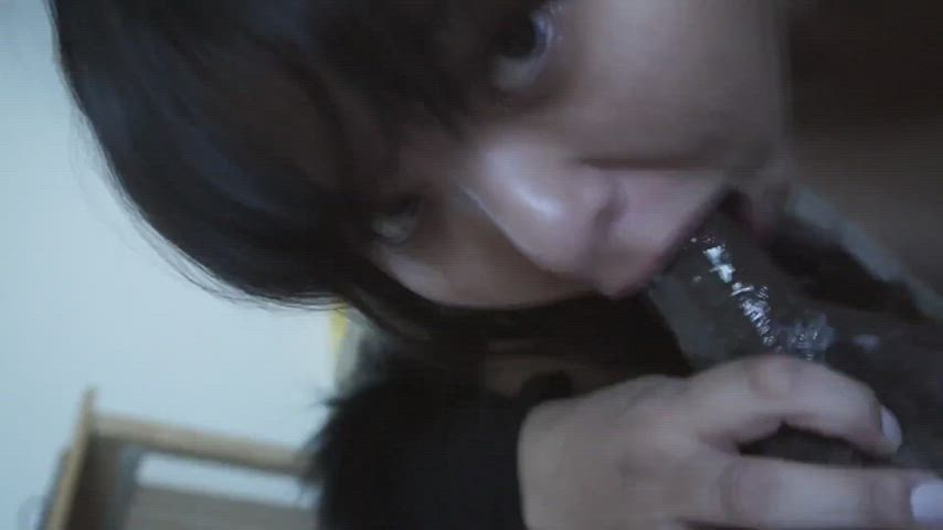 asian bbc blowjob sloppy gif