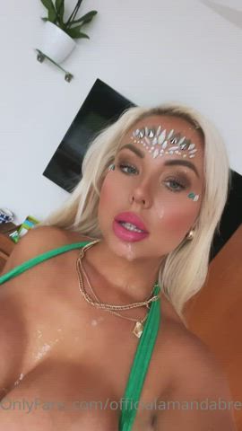 big tits cumshot facial gif