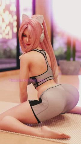 3d gym sfw gif