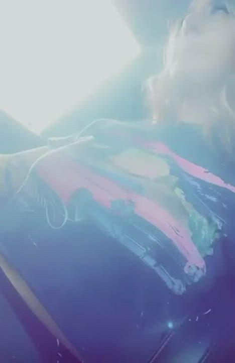 Big Tits Flashing Nipples Public gif