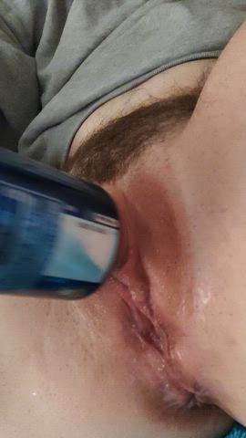 object insertion trans boy trans man wet pussy wet and messy gif