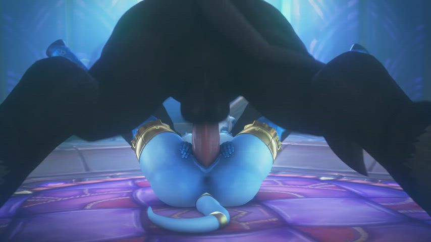 Animation Deep Penetration Legs Up Missionary Monster Cock Monster Girl gif
