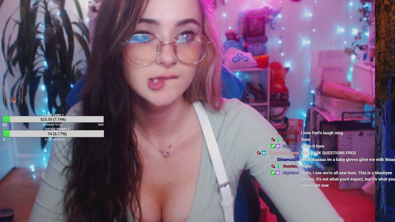 Brunette Gamer Girl Lips gif