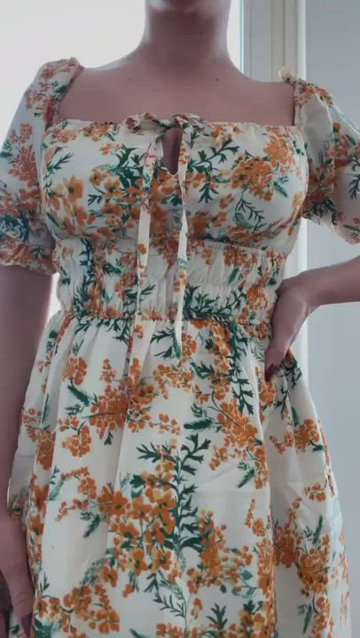 Big Tits Bouncing Tits Dress Natural Tits gif