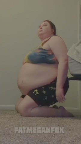 the demon pose challenge when you have a giant lard filled yoga ball for a belly.