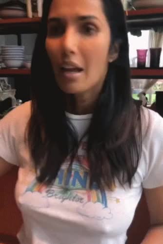 Padma Lakshmi Hard Nipples Cooking in Quarantine part 4