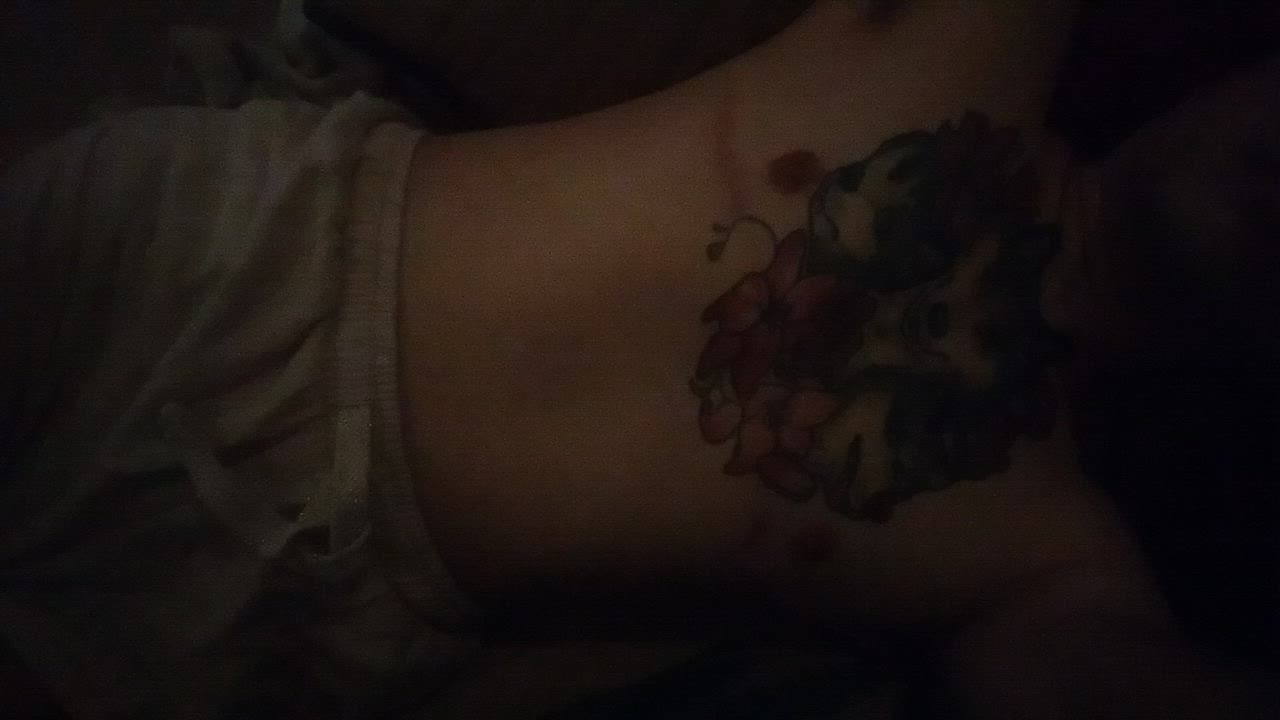 We're watching a movie on the couch, turn over and watch me teasing my cock ?
