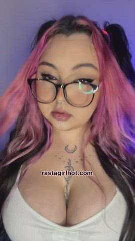 big tits boobs curvy cute gamer girl girlfriend natural tits thick tiktok gif